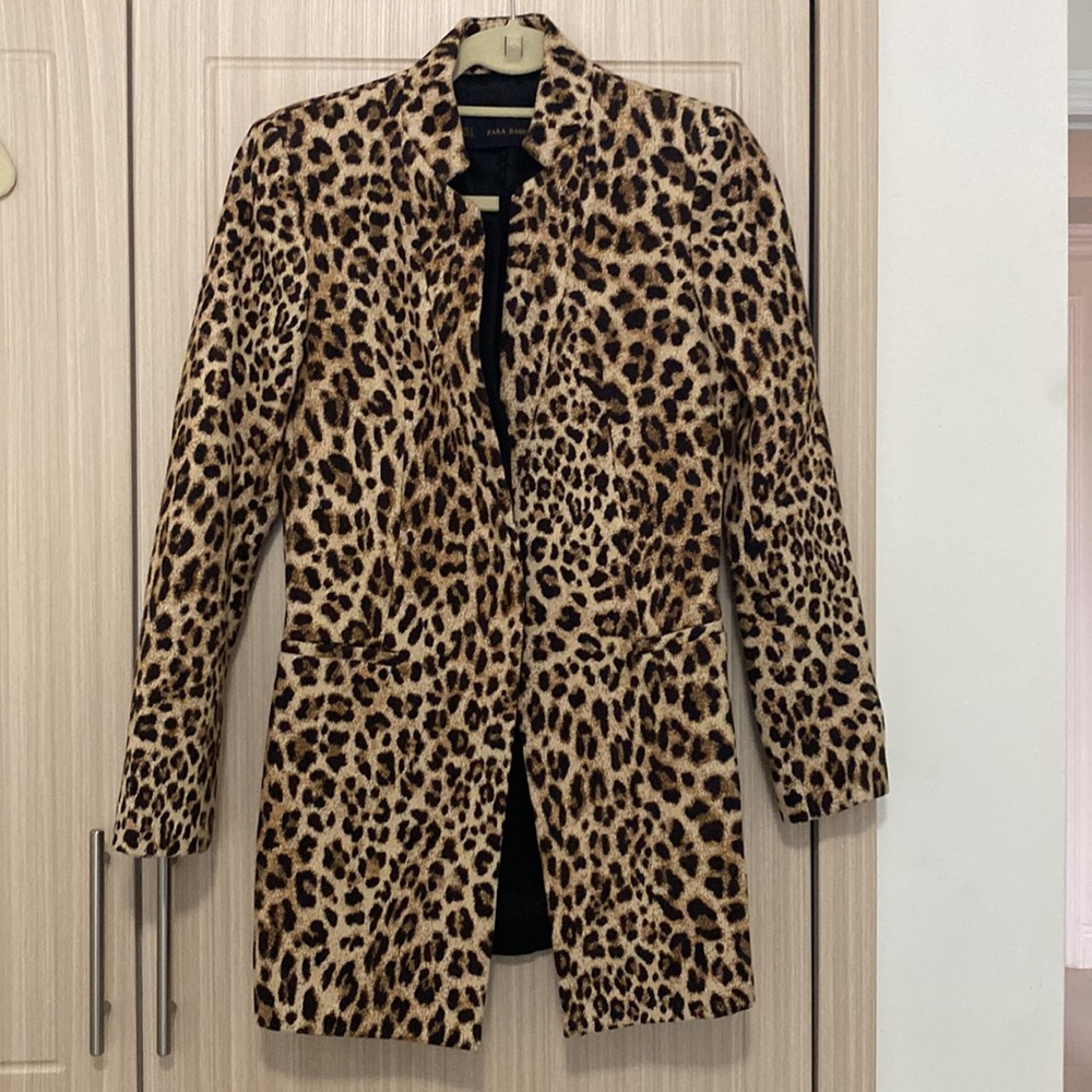 Zara Basics Polyester Cheetah Print Coat - image 2